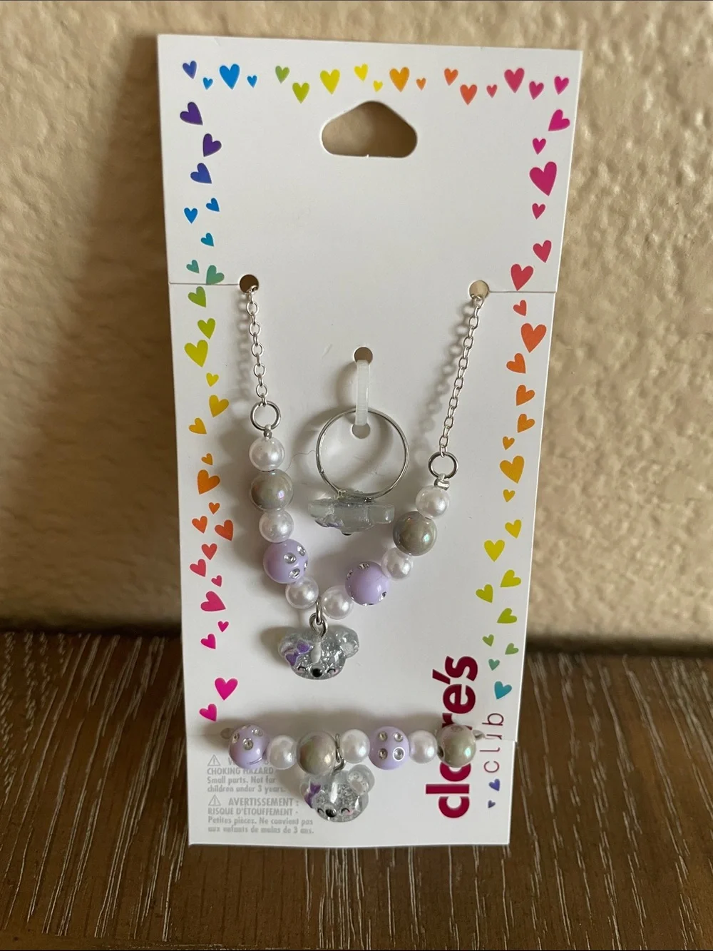 💖 Pick three $15 Claire’s Panda Bead Necklace & Ring & Bracelet Set